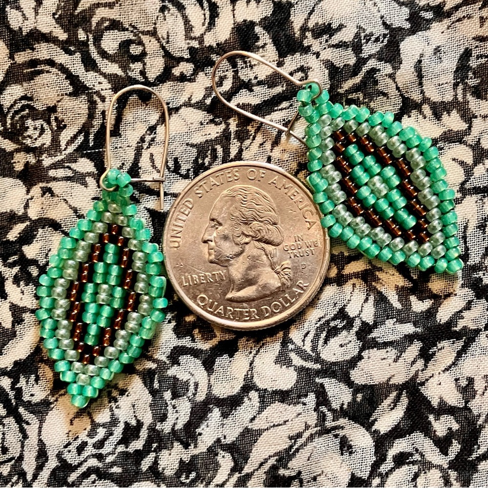 HAND CRAFTED BOHEMIAN BEADED EARRINGS *NEW *JAPANESE GLASS BEADS *LIGHTWEIGHT - Picture 4 of 8